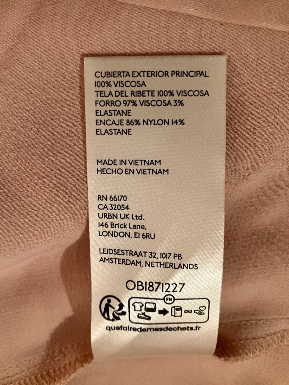 Anthropologie Rose Gold Satin Midi Dress - Picture 8 of 8